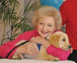 Betty White and a dog