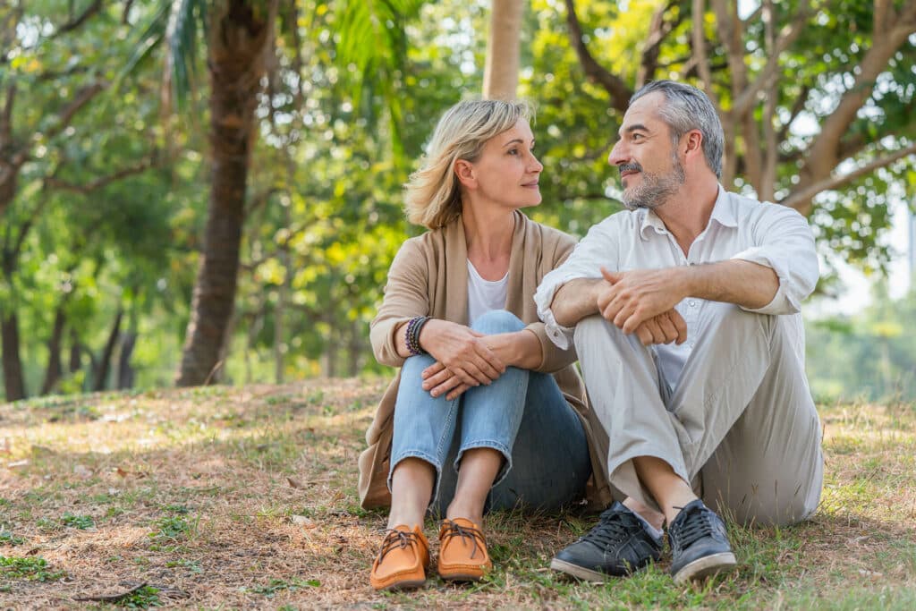 Older couple in park